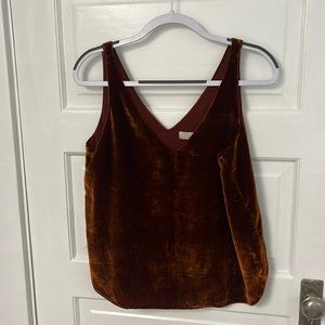Loft cami. Velveteen, fully lined. Dry clean